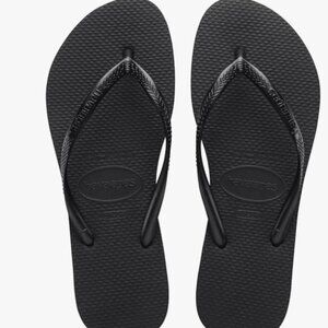 NEW Black Havaianas Women's Slim Season Flip Flop 7/8 or 11/12